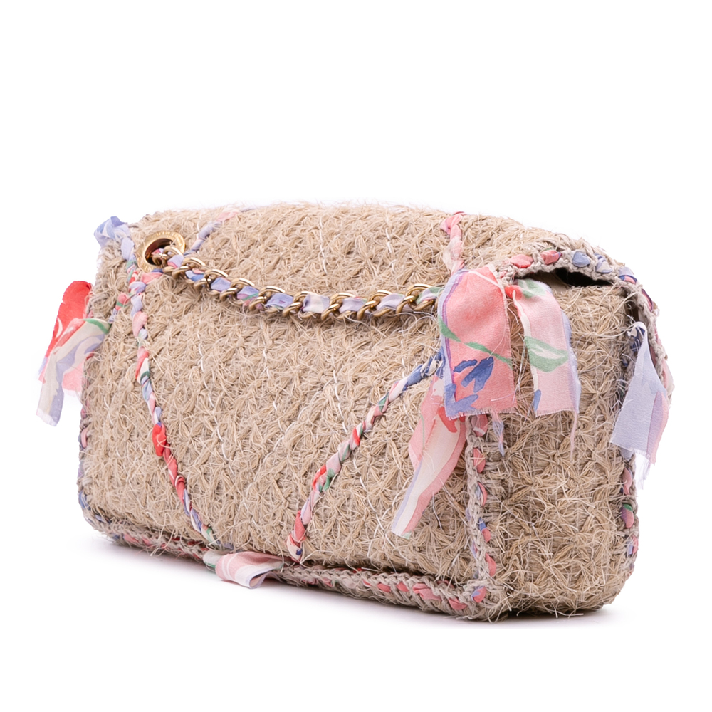 Pre-Loved Chanel CC Straw Country Flap - Picture 2 of 12